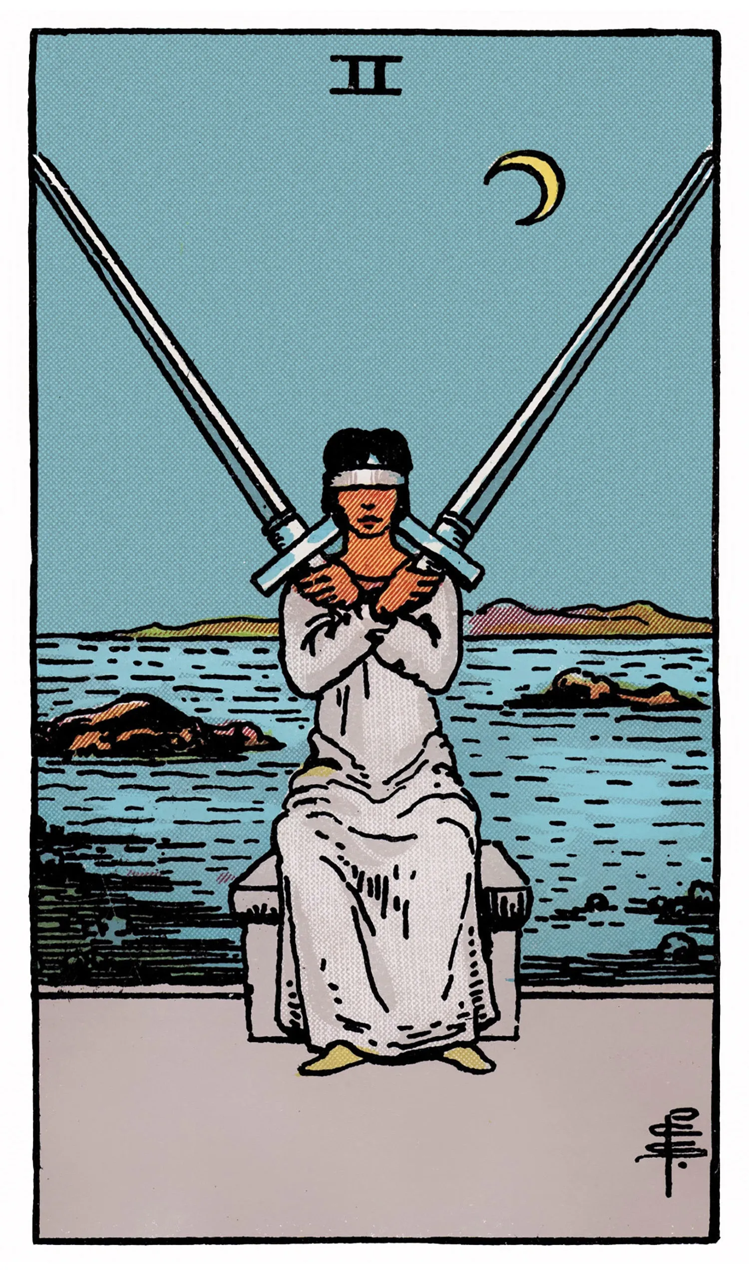 Two of Swords Tarot card