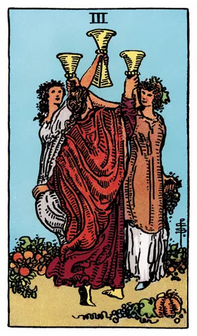 Three of Cups Tarot card