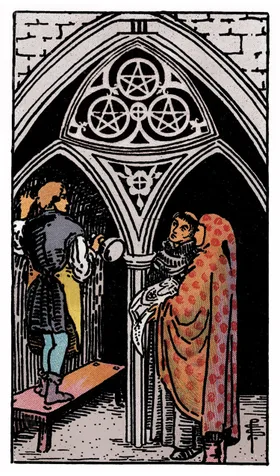 Three of Pentacles Tarot card