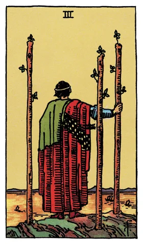 Three of Wands Tarot card