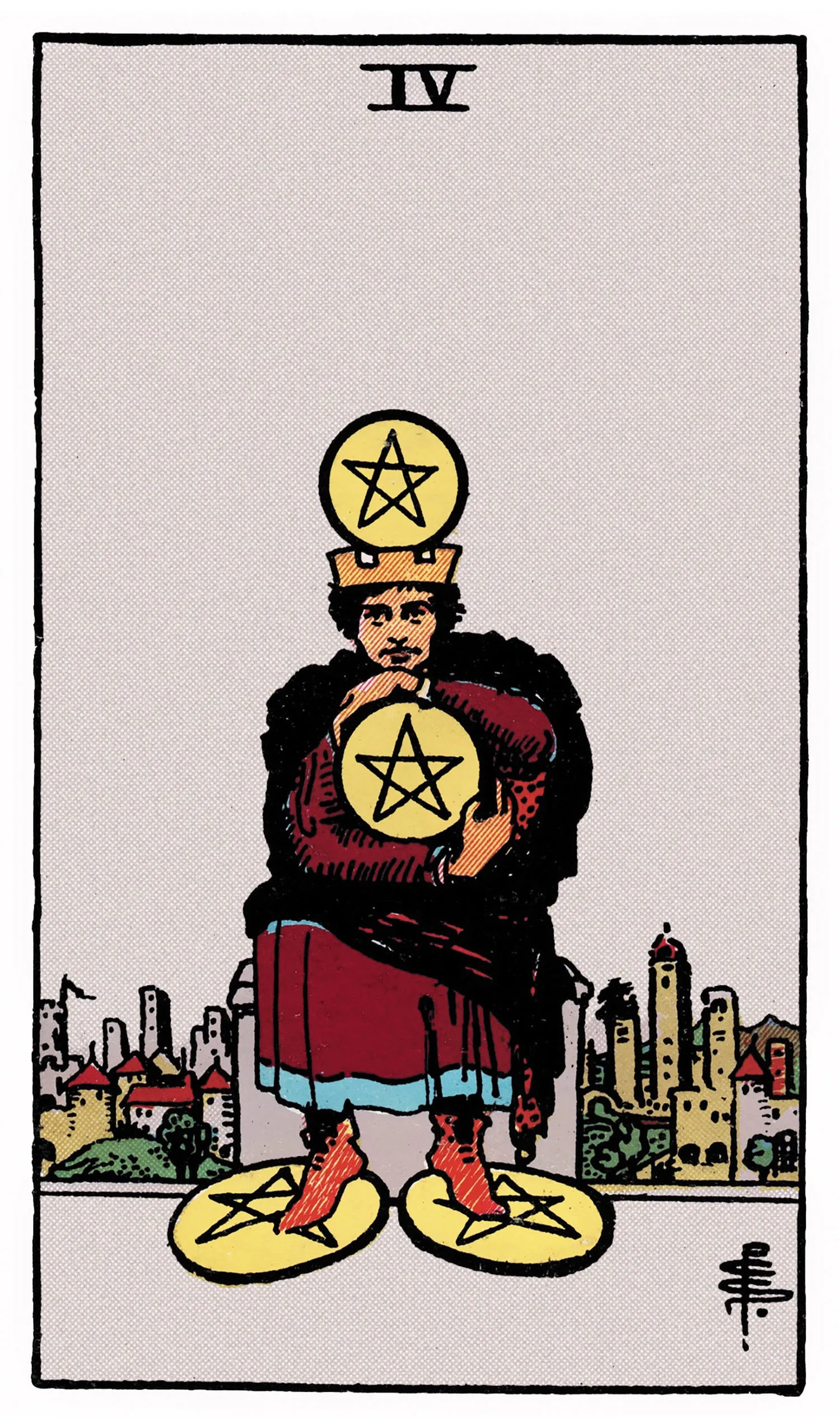 Four of Pentacles Tarot card