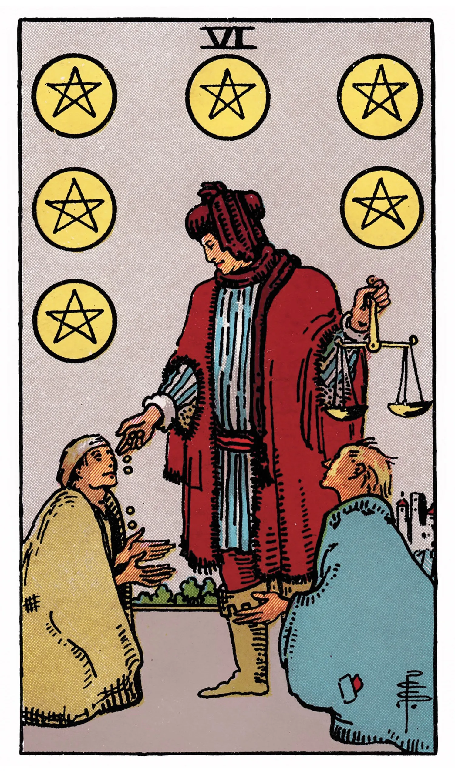 Six of Pentacles Tarot card