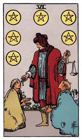 Six of Pentacles Tarot card
