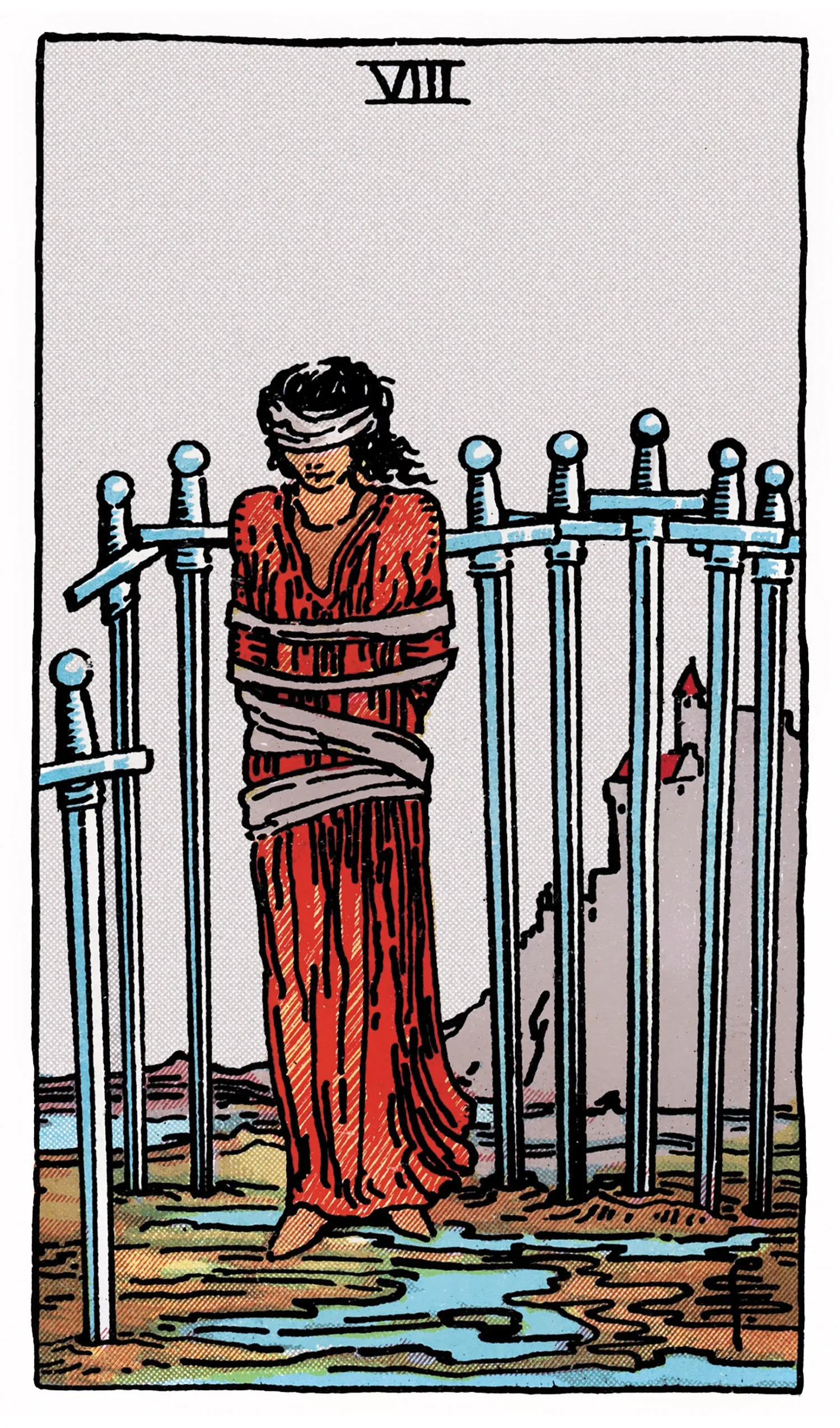 Eight of Swords Tarot card